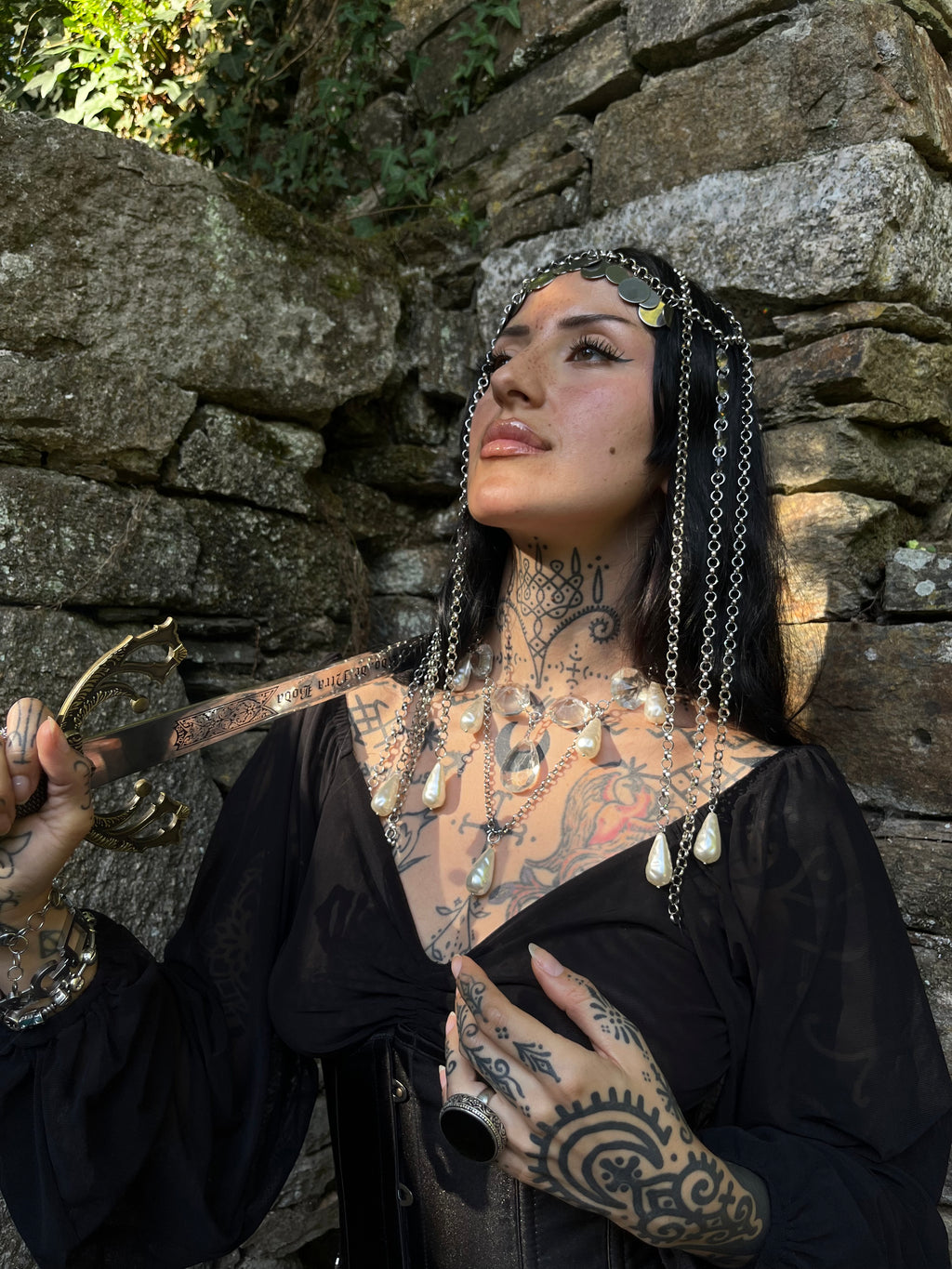 Medieval Knight-Inspired Crystal Headpiece