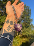 Amethyst heart necklace