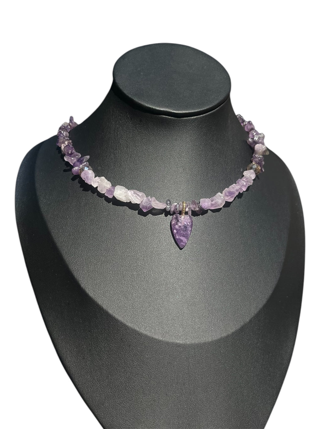 Amethyst heart necklace
