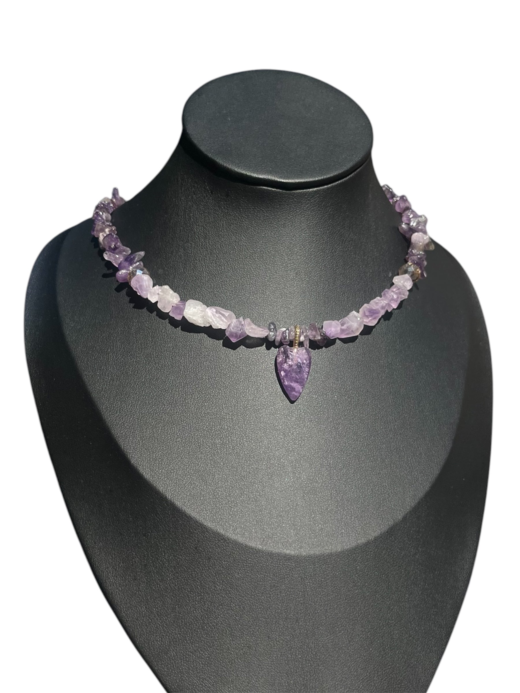 Amethyst heart necklace