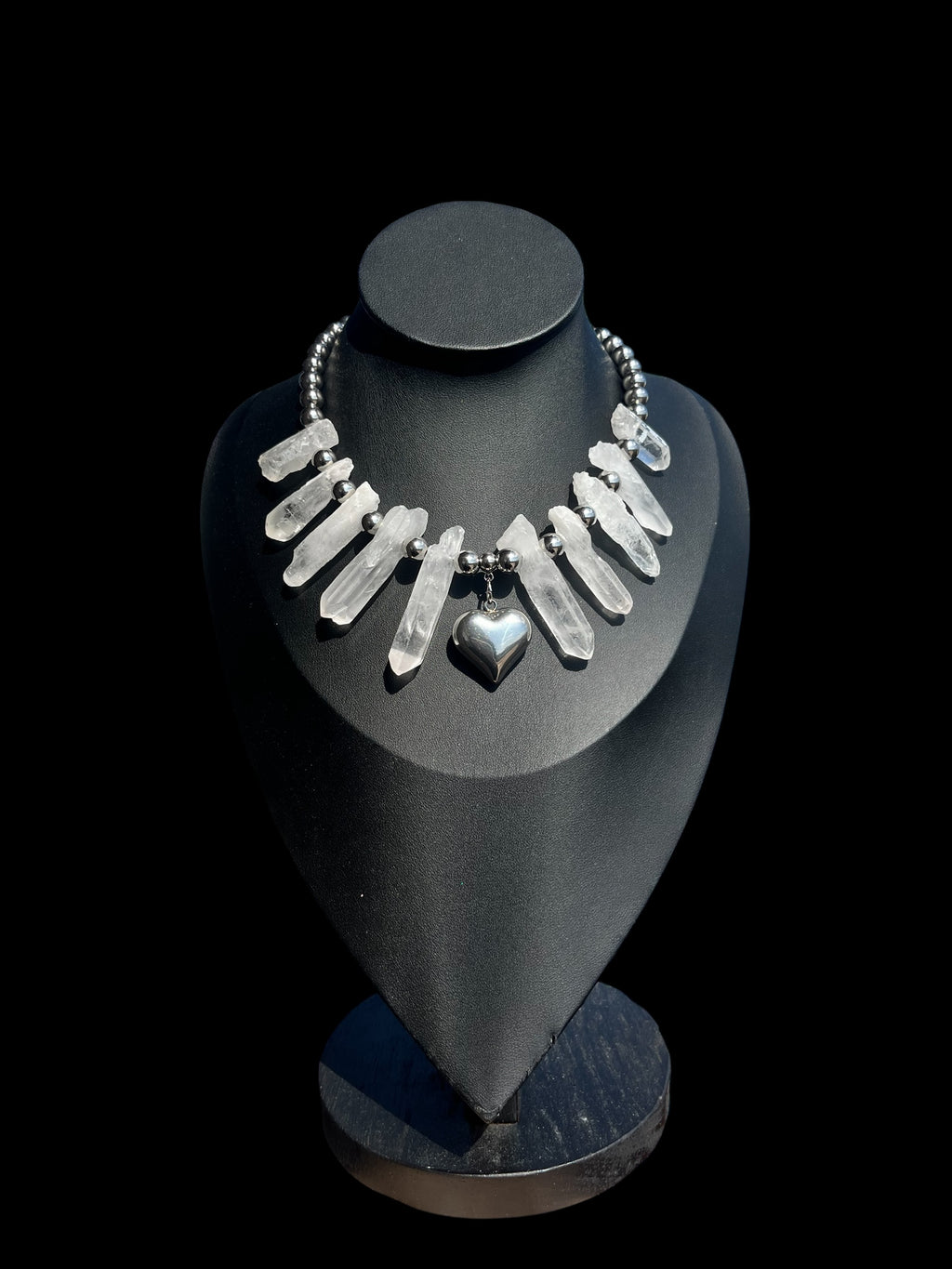 Chrome heart necklace