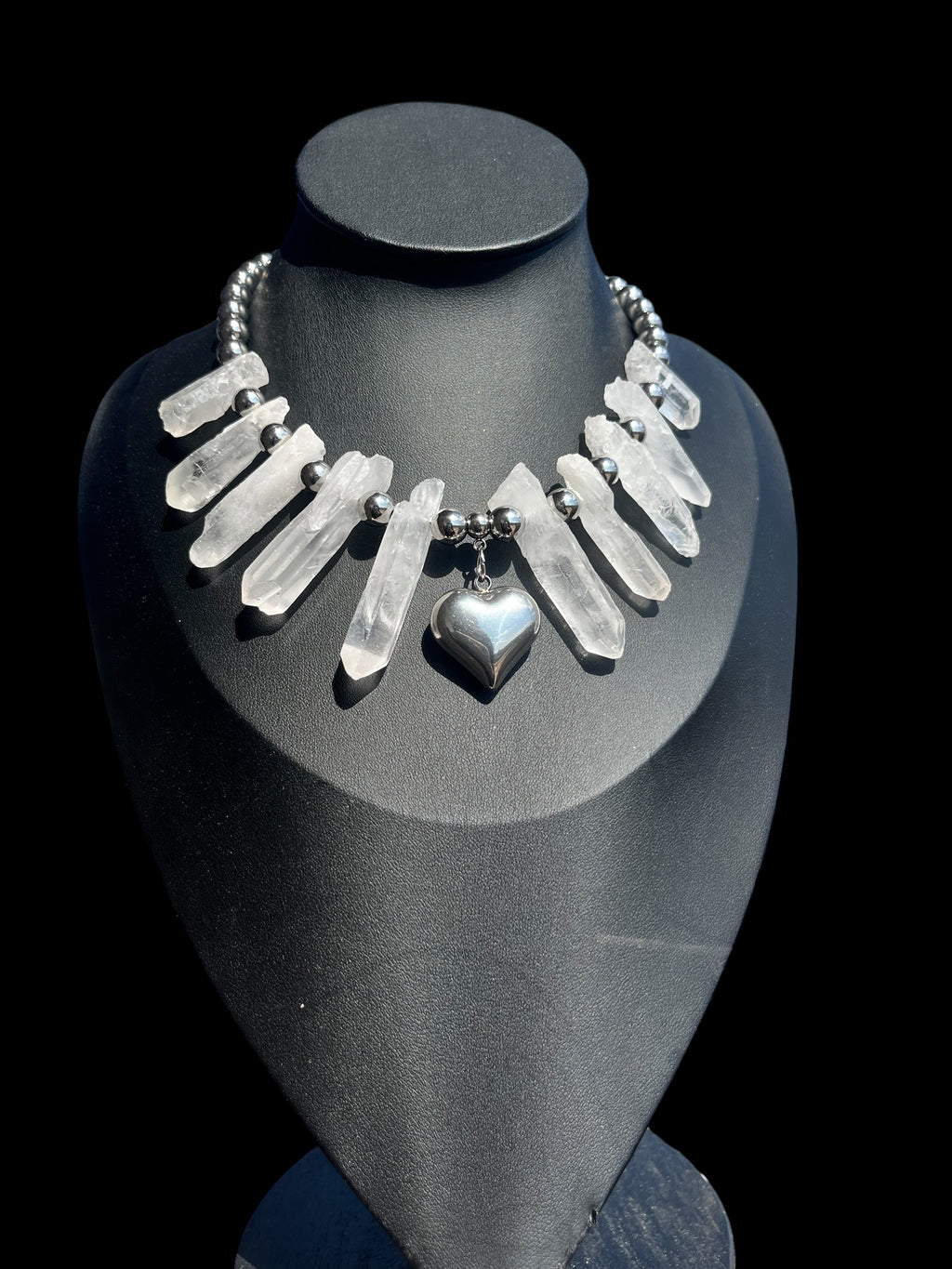 Chrome heart necklace