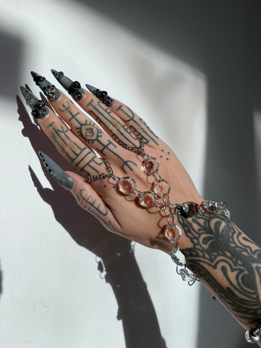 Crystal ring-bracelet