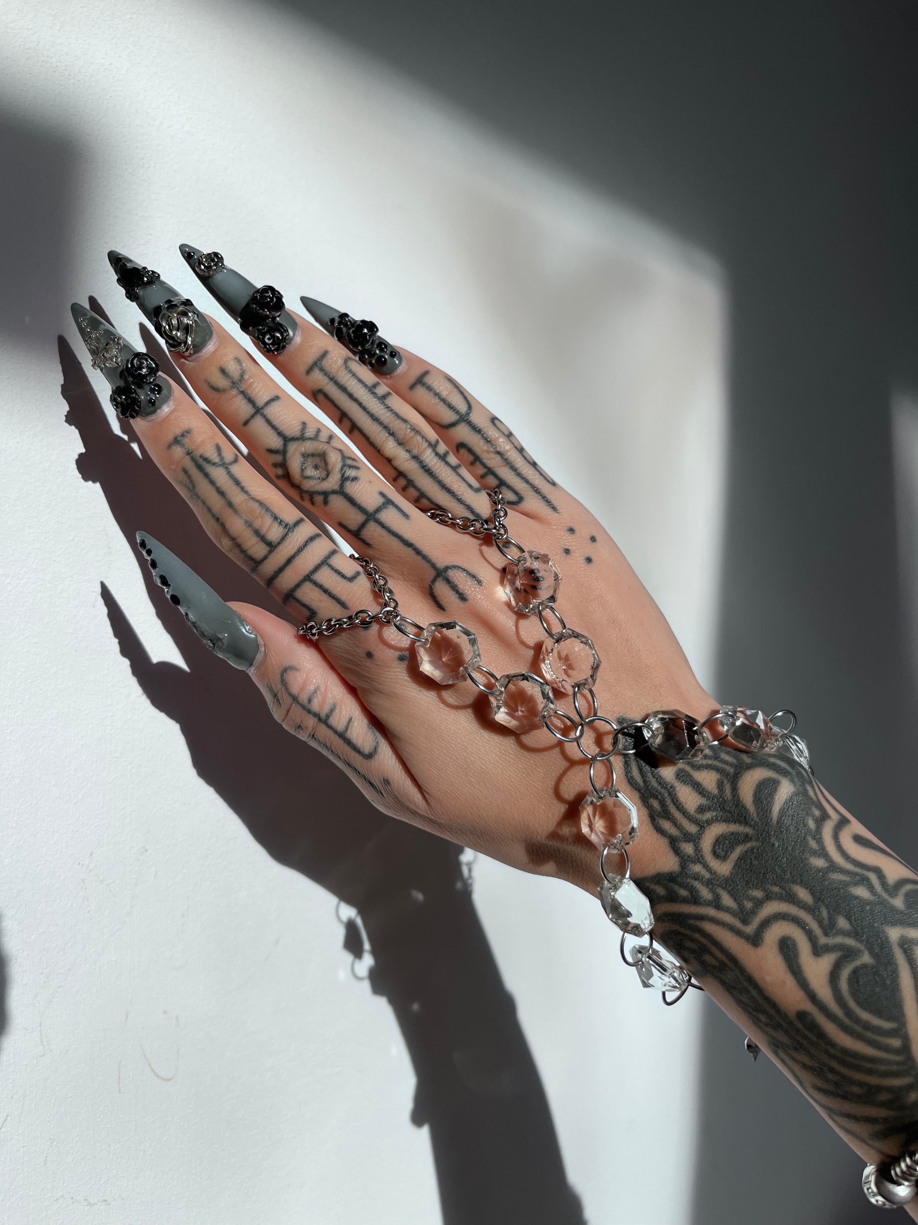 Crystal ring-bracelet