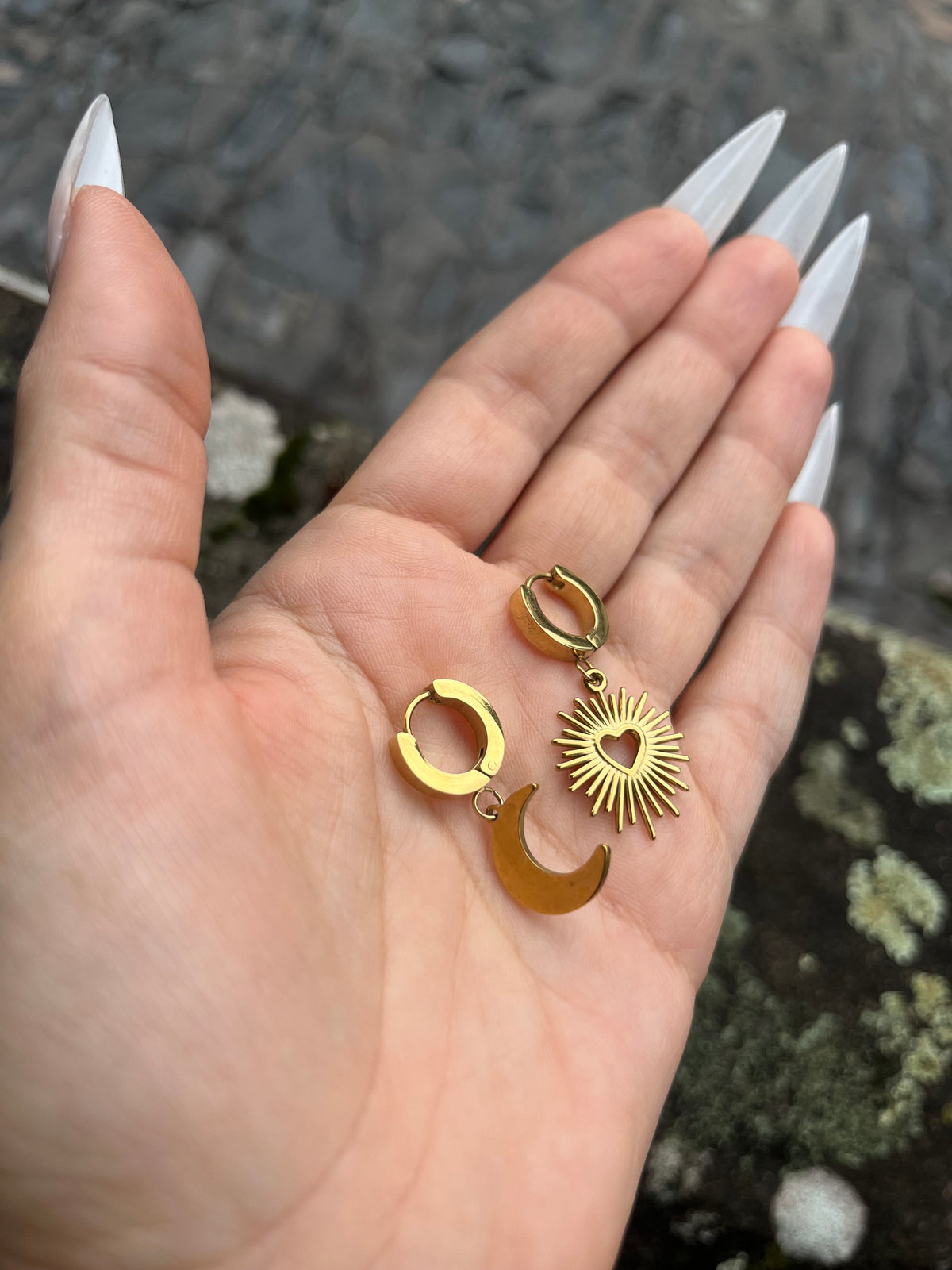 Sun and Moon earrings