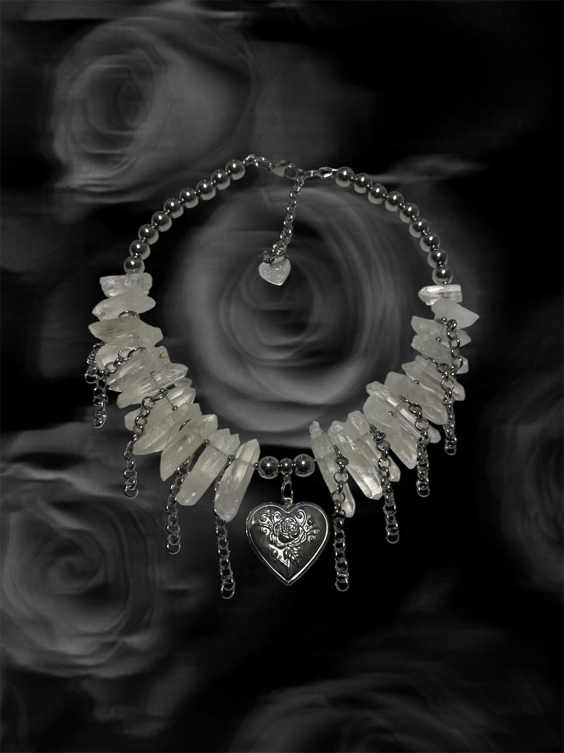 Crystal Rose - Quartz necklace