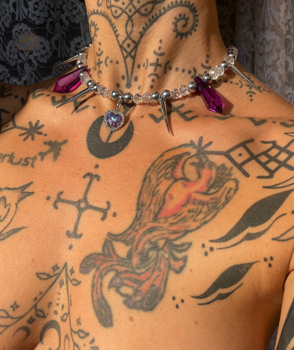 Purple Heart necklace