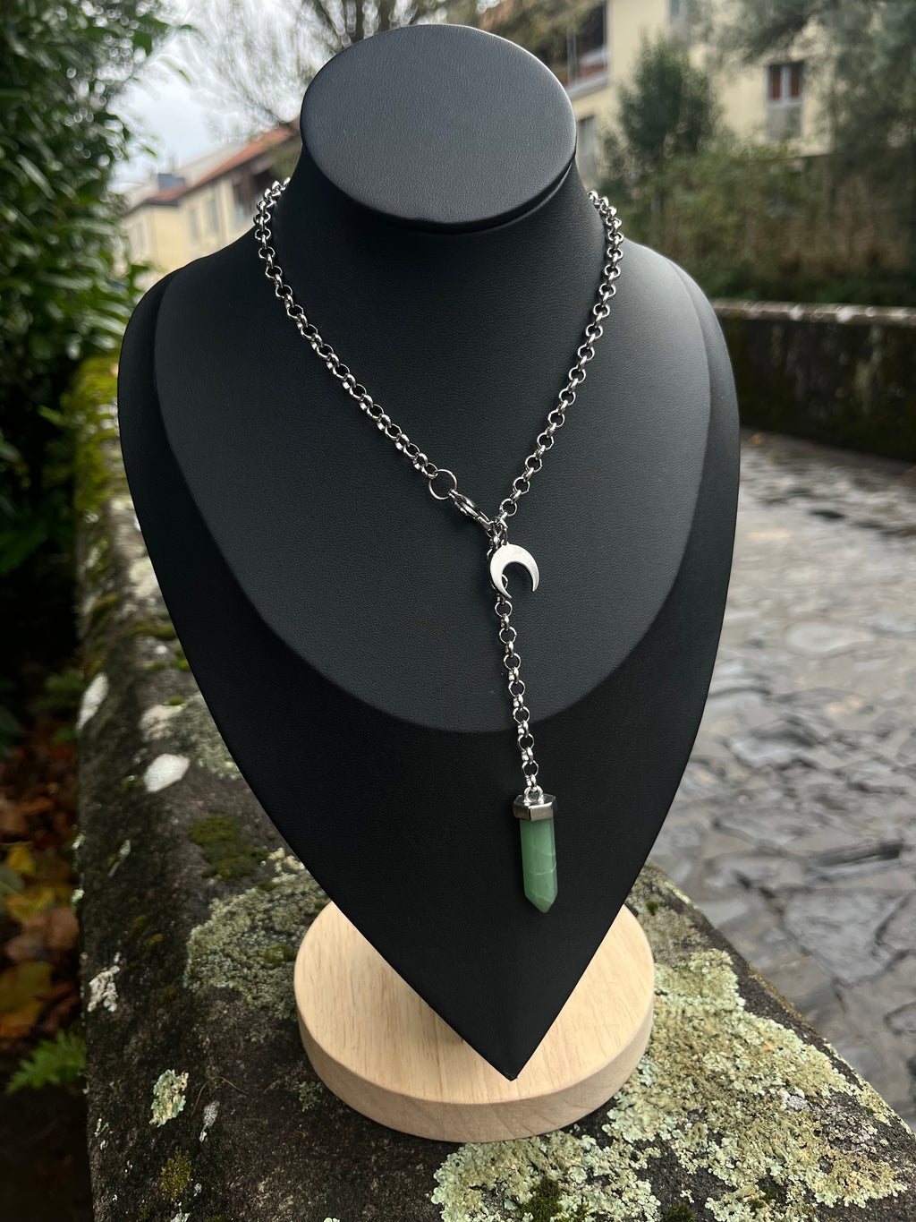 Amulet  necklace with Jade