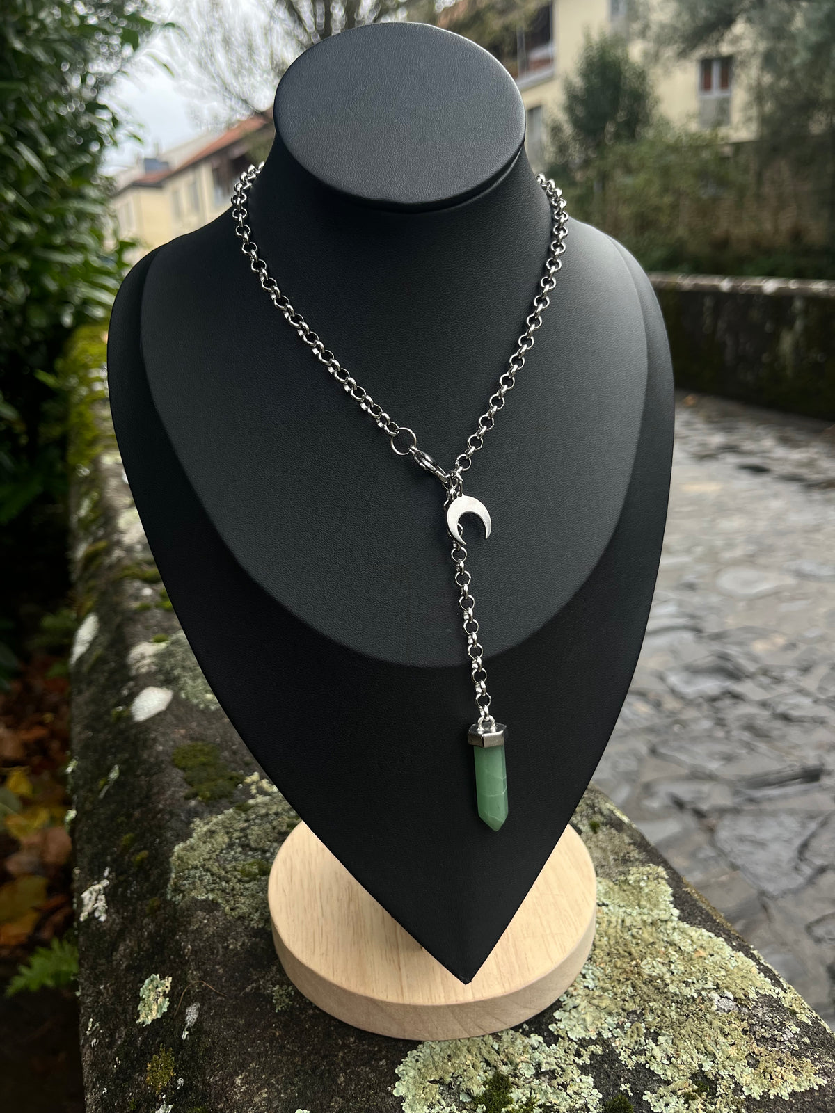 Amulet  necklace with Jade