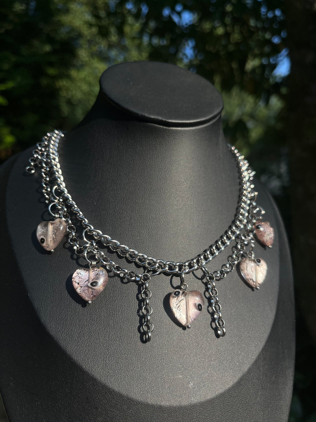 MURANO heart charm necklace