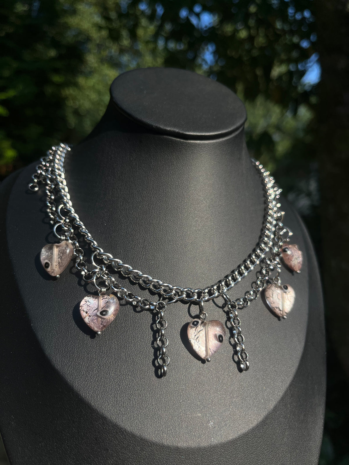 MURANO heart charm necklace