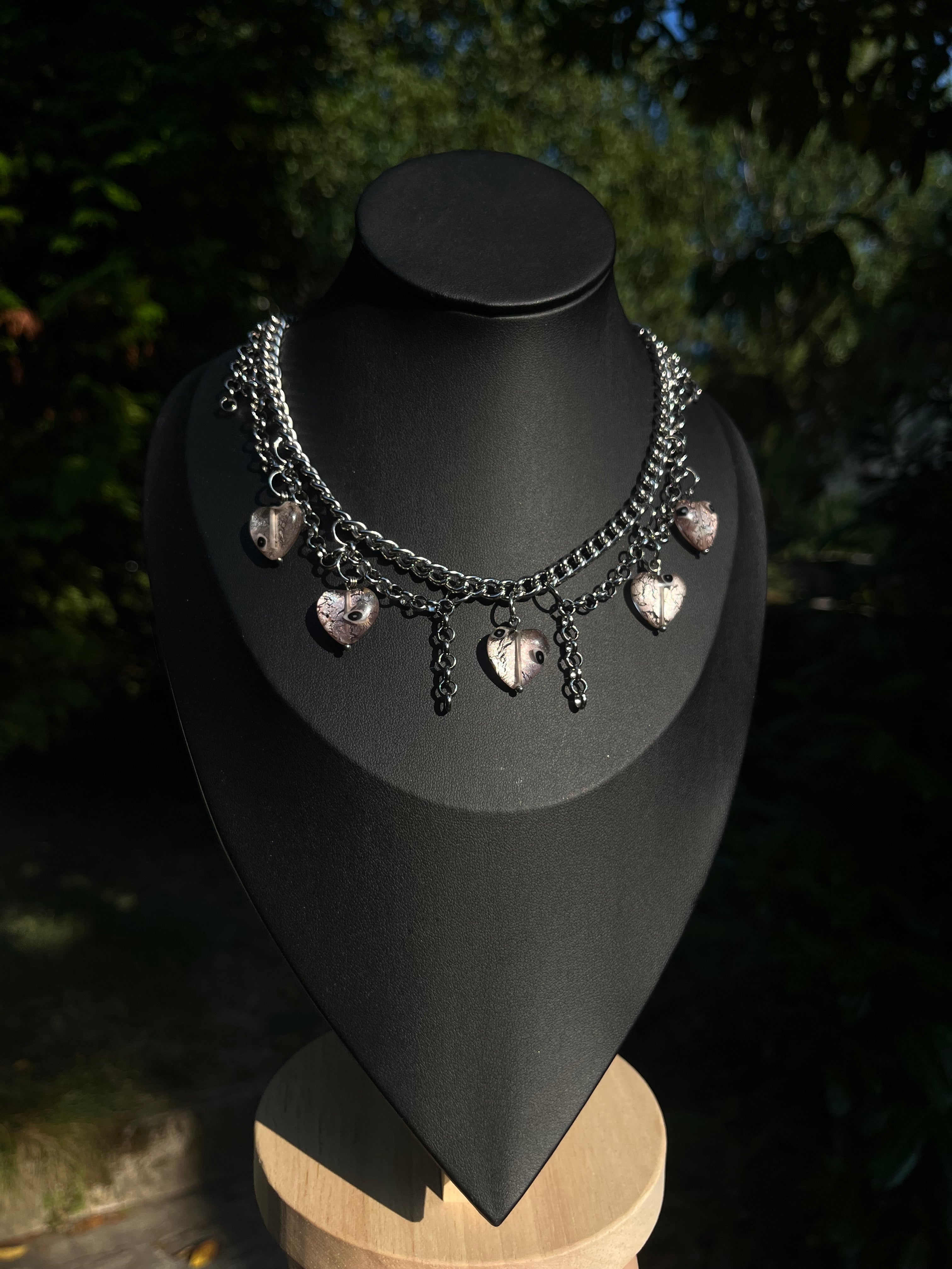 MURANO heart charm necklace
