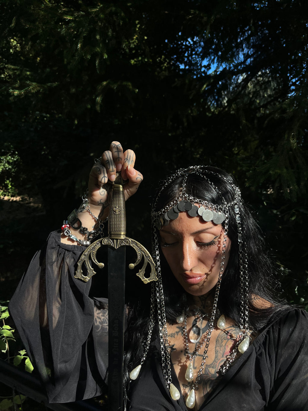 Medieval Knight-Inspired Crystal Headpiece