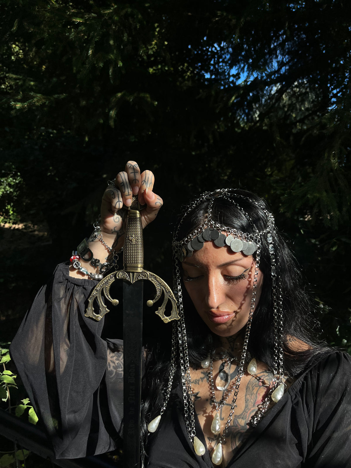 Medieval Knight-Inspired Crystal Headpiece