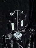 Quartz hoop earrings