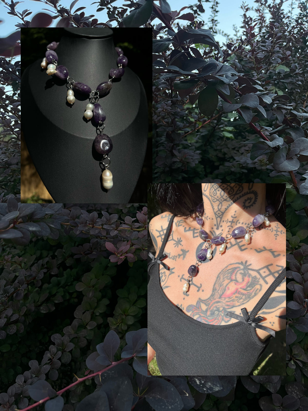 Amethyst Moon Garden Necklace