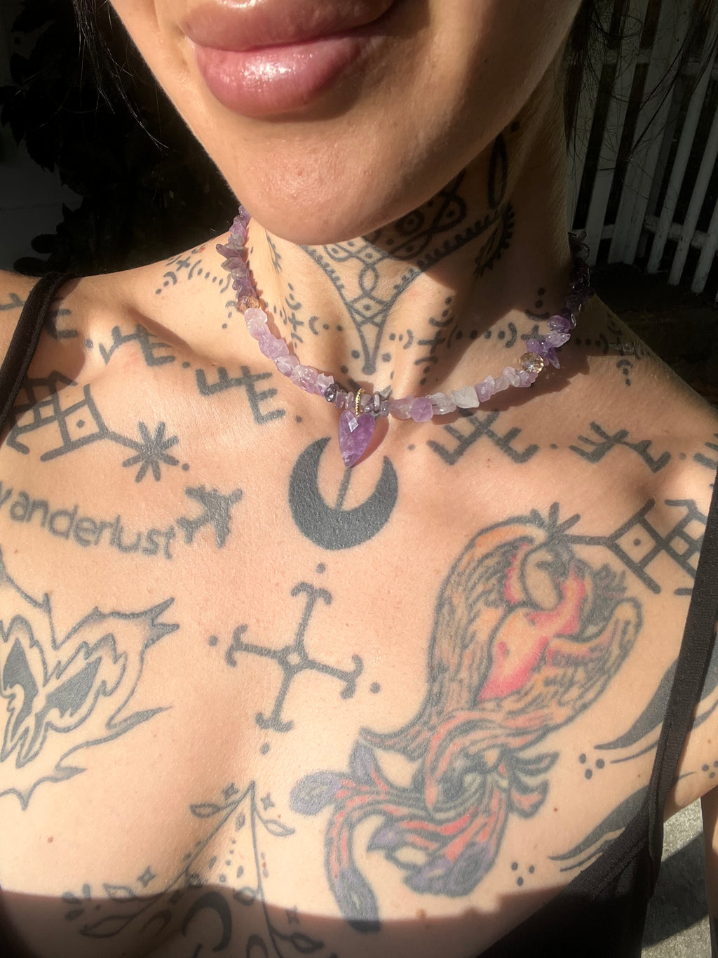 Amethyst heart necklace