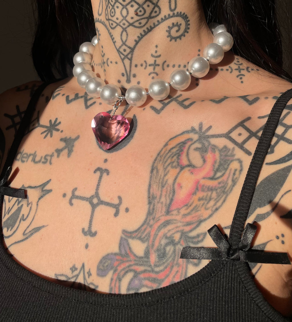Coquette pearls necklace