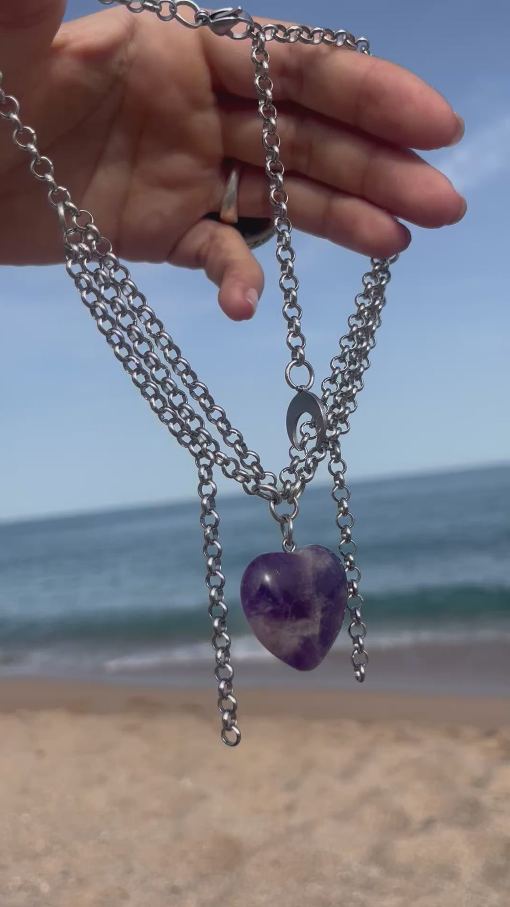 Amethyst heart necklace