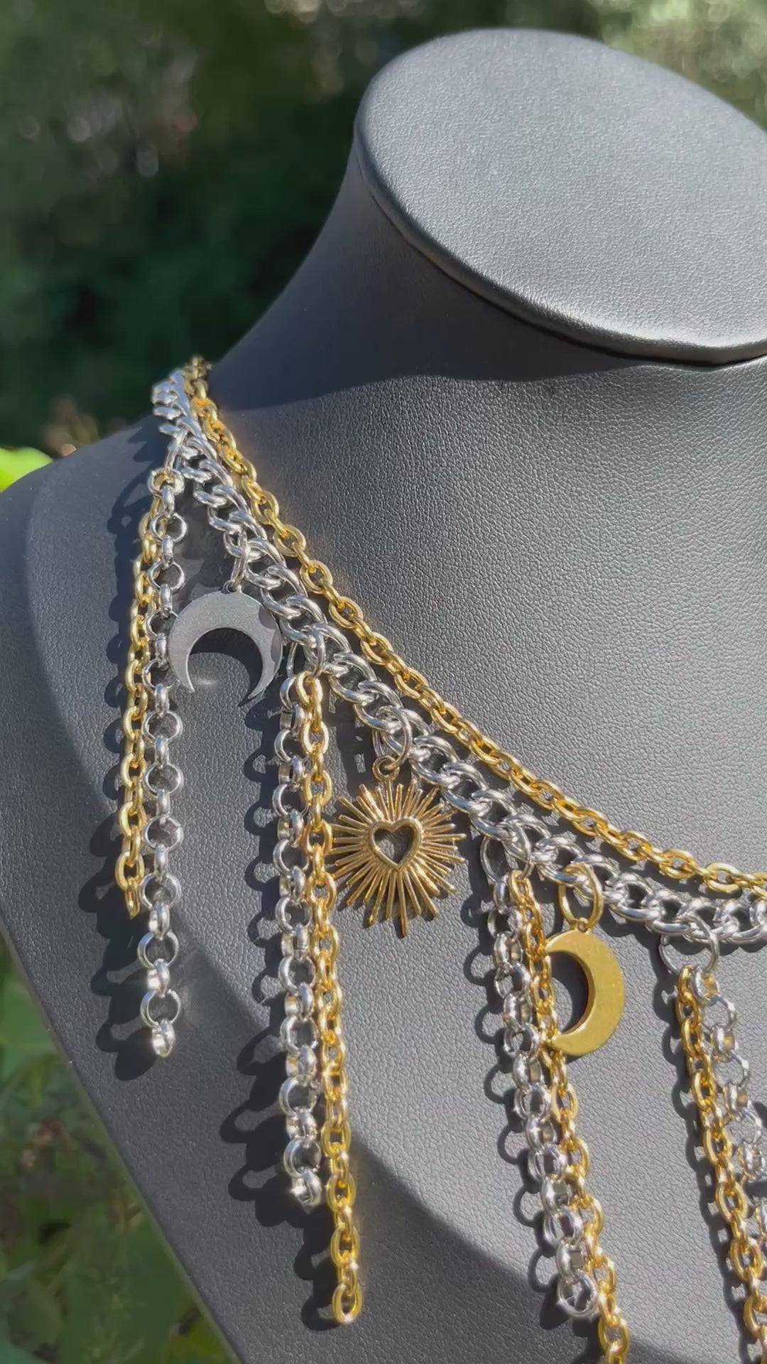 The Eclipse Necklace — Gold & Silver Celestial Necklace